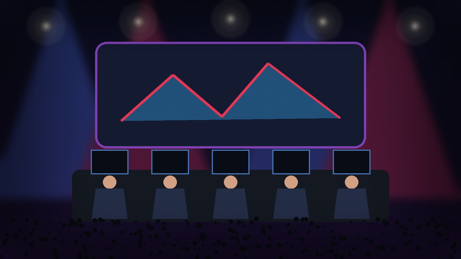 大型电竞赛事舞台灯光与比赛区域现场画面